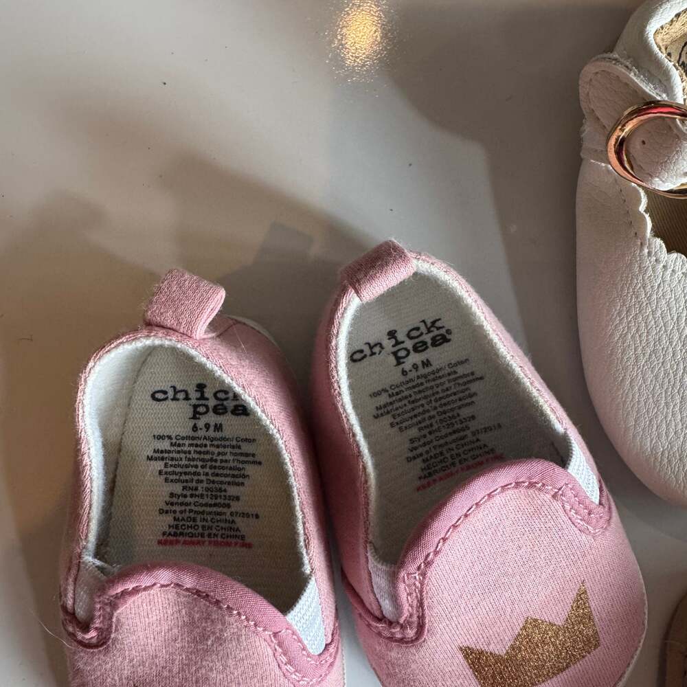 Lot of 10 pairs of Baby girl shoes 0M-Size 3 - Picture 6 of 9